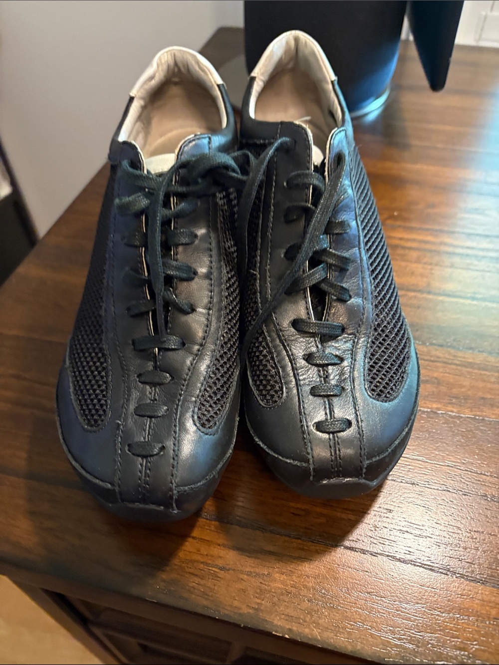 Black Casual Lace-Up Sneakers